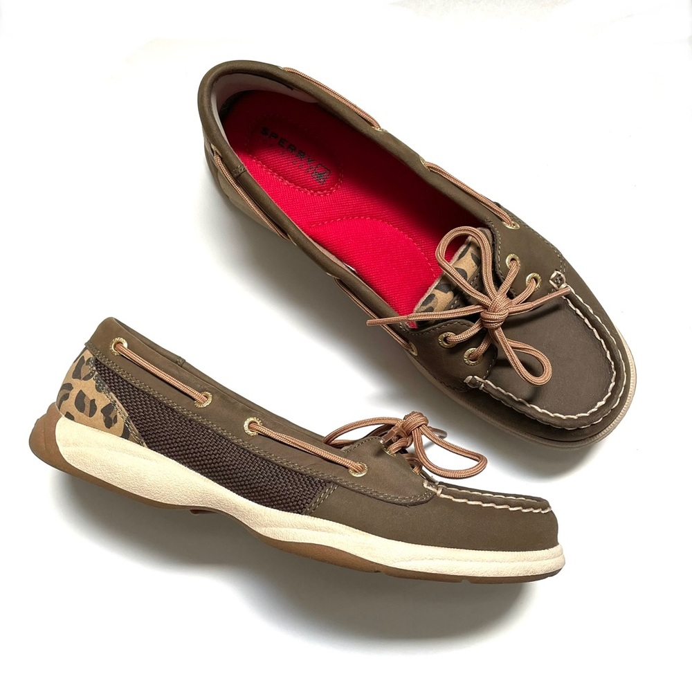 Sperry Women’s Leopard Print Boat Shoes Sz 7.5